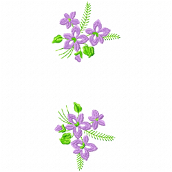 Flowers And Tree Embroidery Design 2